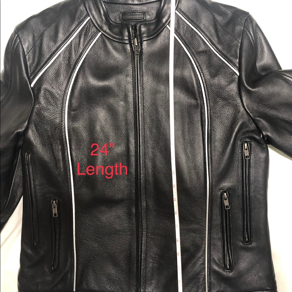 Leather Motorcycle Riding Jacket - Picture 4 of 12
